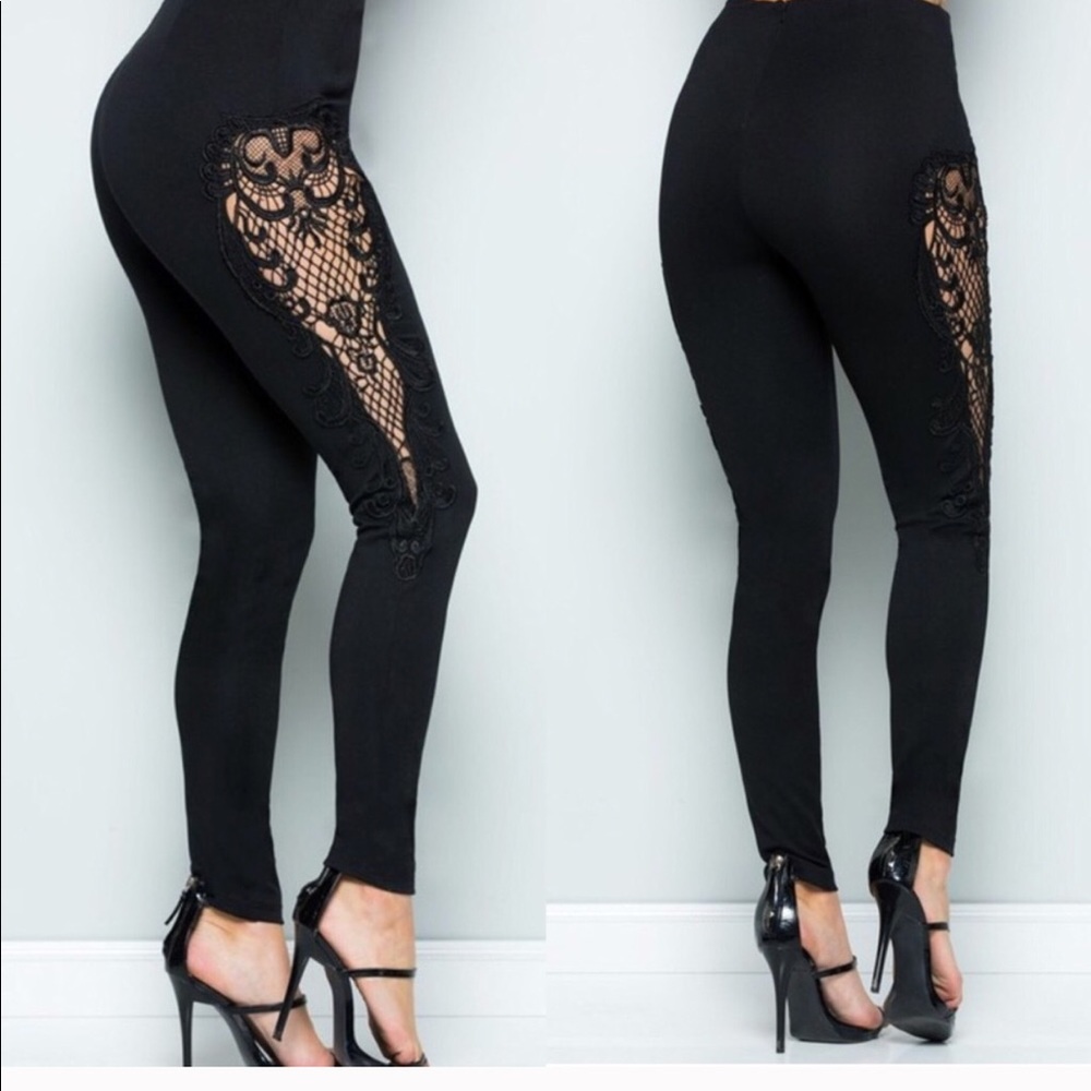 Brand New 🔥 Ava Pant Lace Detail  on Both Thighs - Picture 2 of 4